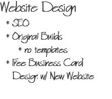 Website Design * SEO * Original Builds * no templates * Free Busiiness Card Design w/ New Website 